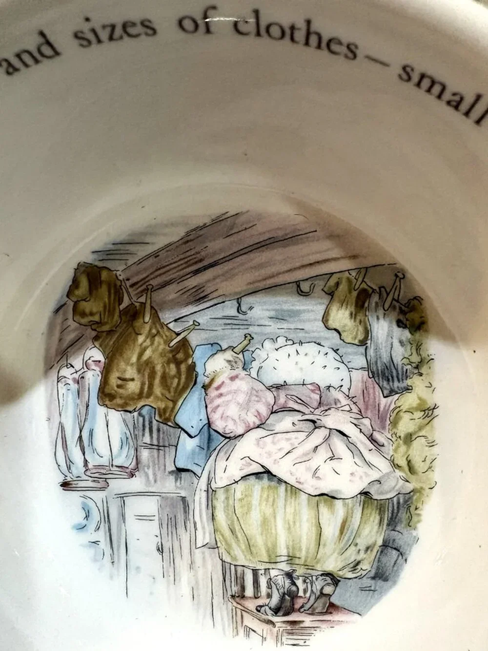 Wedgwood Beatrix Potter Mrs. Tiggy Winkle Child Bowl Etruria & Barlaston England